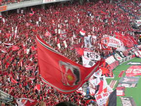 2007.6.17 FC東京対浦和　味の素スタジアムアウェー側を赤く染めた浦和レッズサポーター